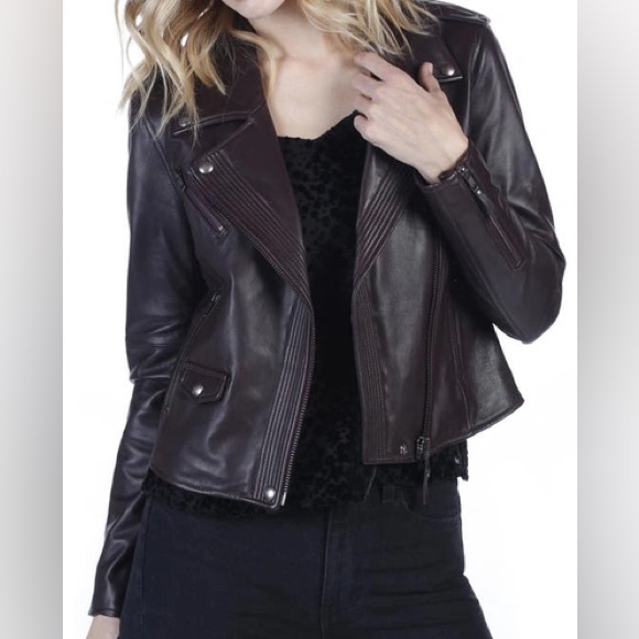Paige Danette Leather Moto Jacket - Black - Medium - Picture 5 of 5